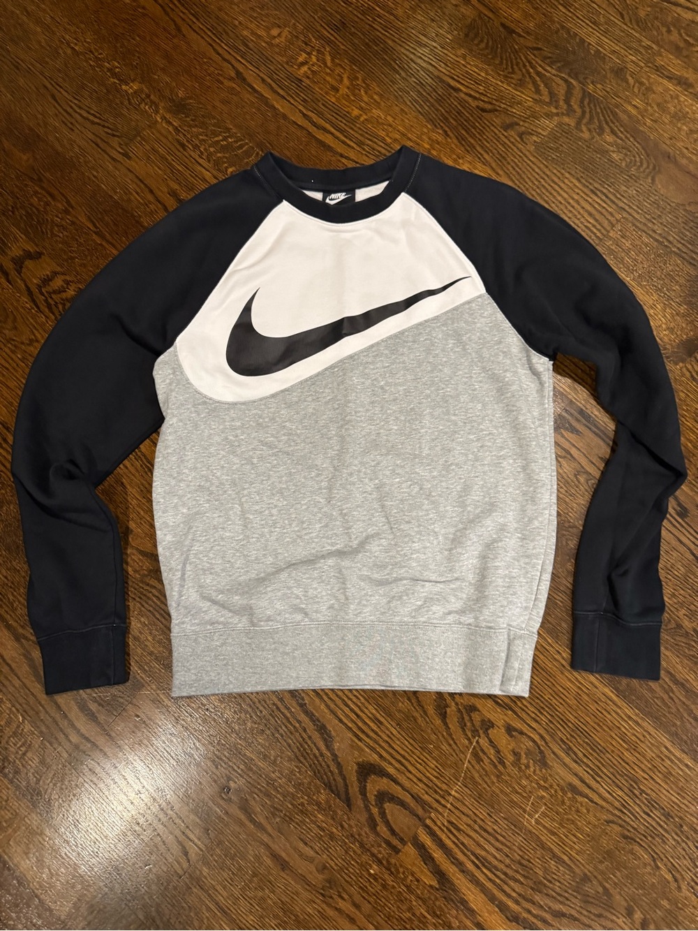 Nike Vintage Colorblock Crewneck Sweatshirt - Black/White/Gray